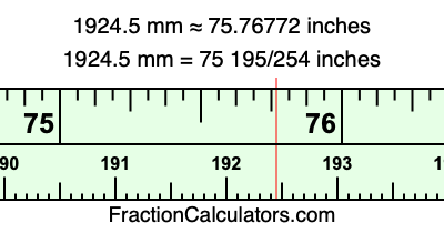 1924.5 mm in inches