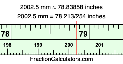 2002.5 mm in inches