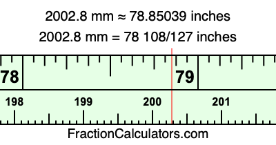 2002.8 mm in inches