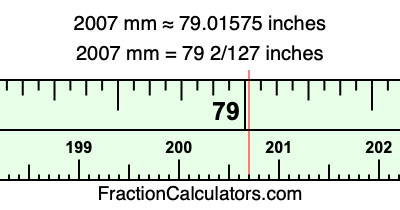 2007 mm in inches