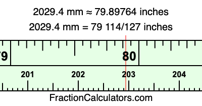 2029.4 mm in inches