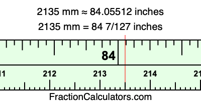 2135 mm in inches