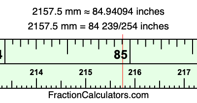 2157.5 mm in inches