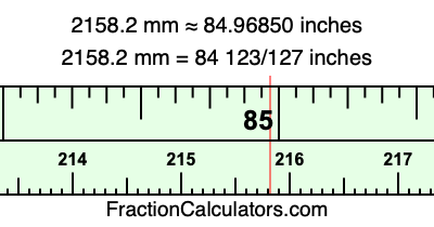 2158.2 mm in inches