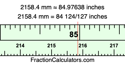 2158.4 mm in inches