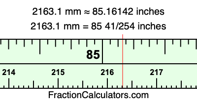 2163.1 mm in inches