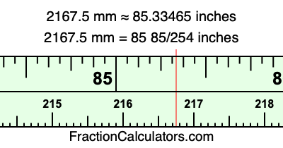 2167.5 mm in inches