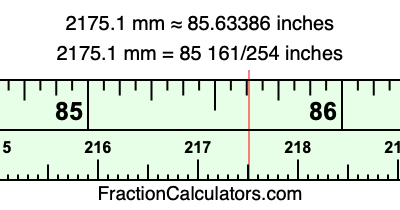 2175.1 mm in inches