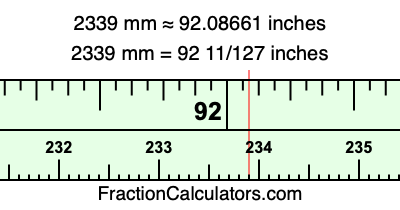 2339 mm in inches