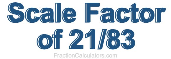 Scale Factor of 21/83 Scale Factor of 21/83