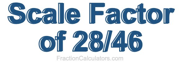 Scale Factor of 28/46 Scale Factor of 28/46