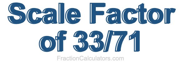 Scale Factor of 33/71