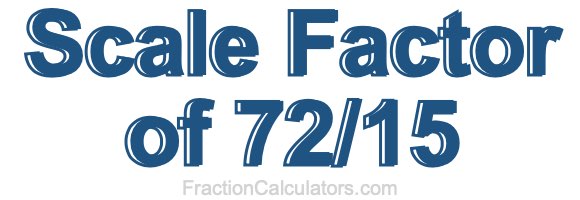 Scale Factor of 72/15