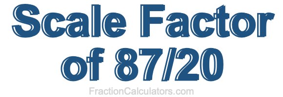 Scale Factor of 87/20