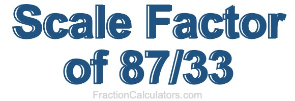Scale Factor of 87/33