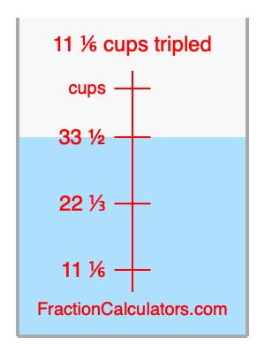 11 1/6 cups tripled illustration