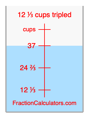 12 1/3 cups tripled illustration