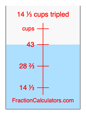 14 1/3 cups tripled illustration