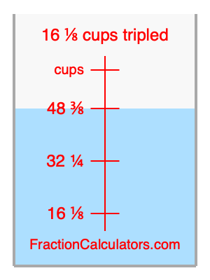 16 1/8 cups tripled illustration