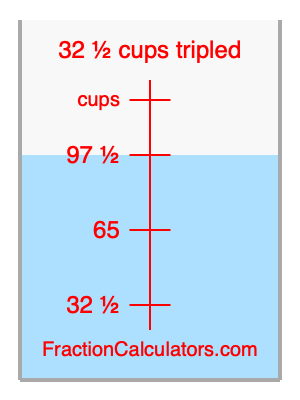 32 1/2 cups tripled illustration