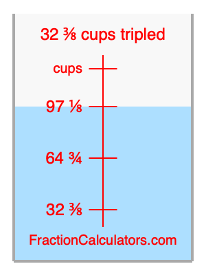32 3/8 cups tripled illustration