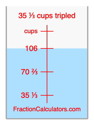 35 1/3 cups tripled illustration