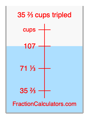 35 2/3 cups tripled illustration