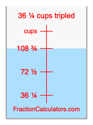 36 1/4 cups tripled illustration