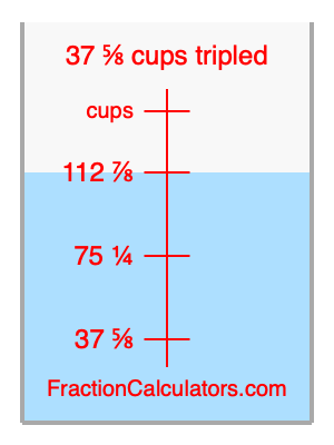 37 5/8 cups tripled illustration