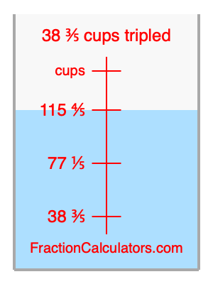 38 3/5 cups tripled illustration