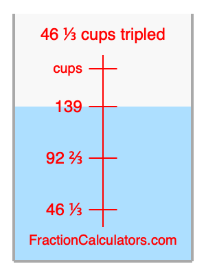 46 1/3 cups tripled illustration