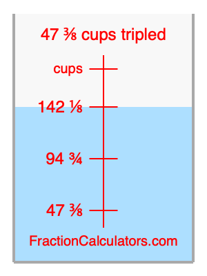47 3/8 cups tripled illustration