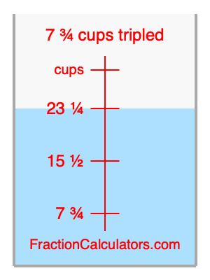 7 3/4 cups tripled illustration