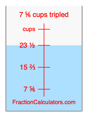 7 5/6 cups tripled illustration