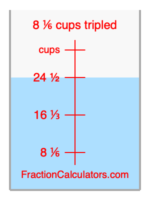 8 1/6 cups tripled illustration