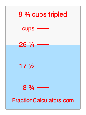 8 3/4 cups tripled illustration