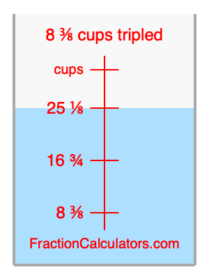 8 3/8 cups tripled illustration