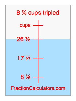 8 5/6 cups tripled illustration