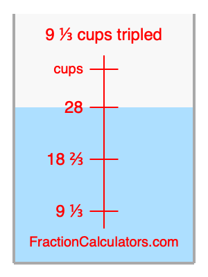 9 1/3 cups tripled illustration