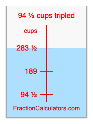 94 1/2 cups tripled illustration